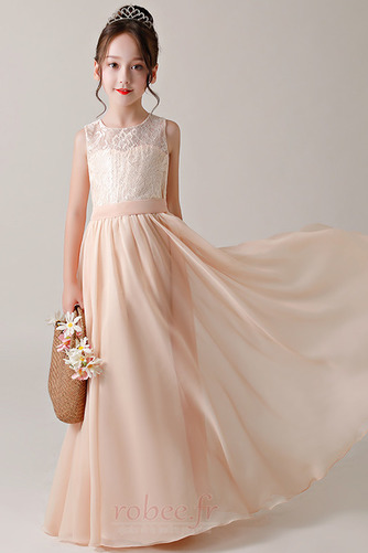 Robe de fille de fleur Printemps A-ligne Manquant Sans Manches - Page 4