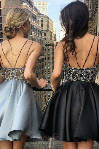 Robe de cocktail mini Soie Sans Manches Dos nu A-ligne Été Luxueux - Page 2