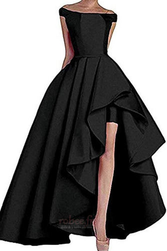 Robe de bal Sans Manches Naturel taille Asymétrique Chic Satin - Page 7
