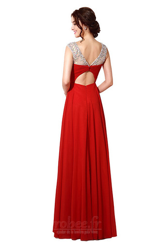 Robe de soirée À la masse Chiffon Naturel taille Été Perle semi-couverte - Page 2