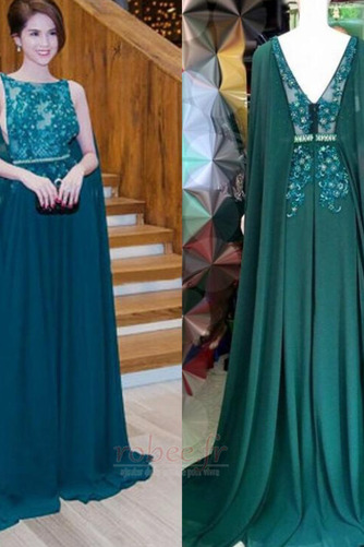 Robe de soirée Haut Bas A-ligne Traîne Courte Appliquer Naturel taille - Page 1
