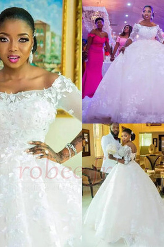 Robe de mariée Vente Cathédrale Perlé Manche Demi Laçage Naturel taille - Page 4