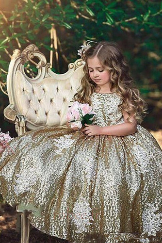 Robe de fille de fleur Formelle Dos nu A-ligne Automne Petit collier circulaire - Page 2