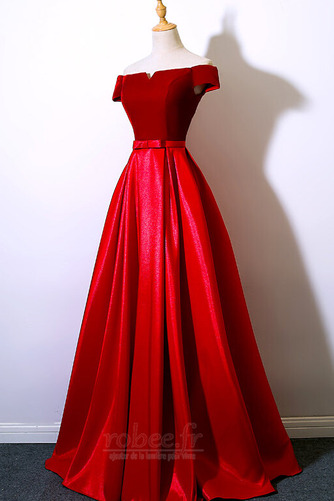 Robe de bal Laçage Rosée épaule Poches Fête Sans Manches a ligne - Page 9