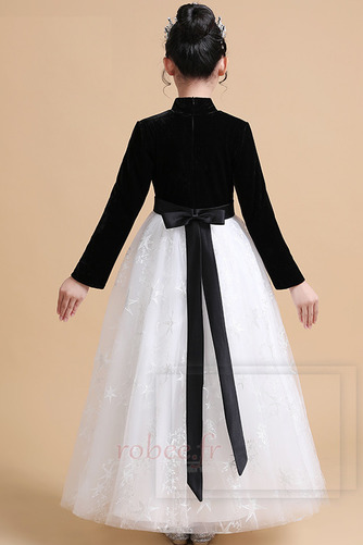 Robe de fille de fleur noble Norme Nœud à Boucles Couvert de Dentelle - Page 2