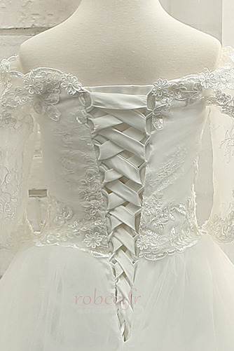 Robe de fille de fleur Médium Laçage Appliquer 3/4 Manche Naturel taille - Page 4