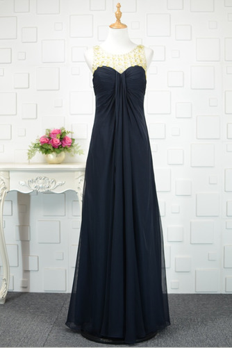 Robe de soirée Noir Sans Manches Mousseline taille haute Fête - Page 1