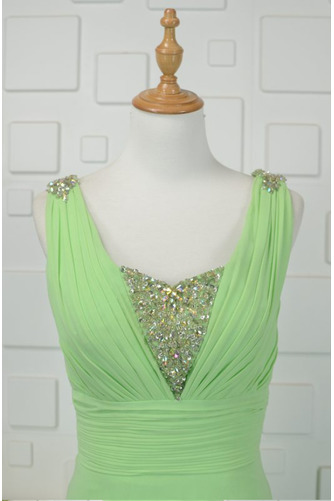 Robe de demoiselle d'honneur Perlé Fourreau plissé Sans Manches - Page 4