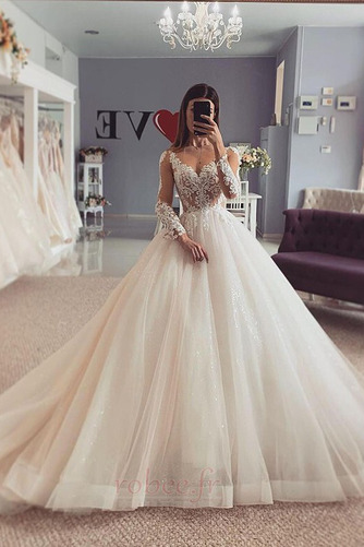 Robe de mariée Eglise Longue Fermeture à glissière Naturel taille - Page 1