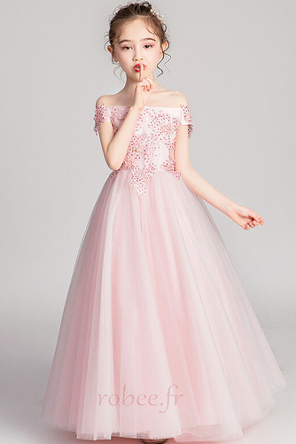 Robe de fille de fleur a ligne Été Corsage Avec Bijoux Formelle - Page 4