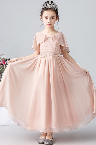 Robe de fille de fleur Corsage plissé Longueur Cheville Elégant - Page 4