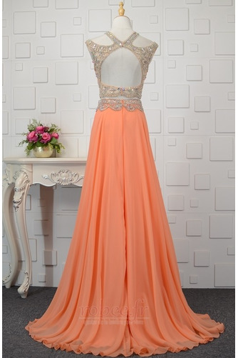 Robe de soirée Fête Elégant Longue Trou De Serrure Petit collier circulaire - Page 3