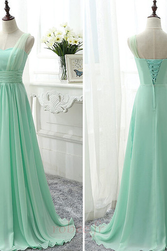 Robe de demoiselle d'honneur Simple Fermeture à glissière Larges Bretelles - Page 4