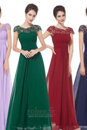 Robe de demoiselle d'honneur Chic Corsage plissé Naturel taille - Page 1