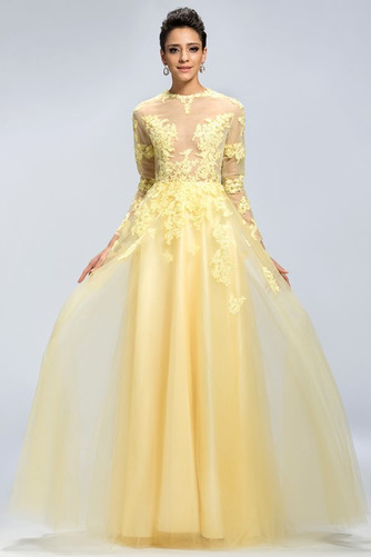 Robe de soirée Dentelle Manche Aérienne Elégant Traîne Courte - Page 1