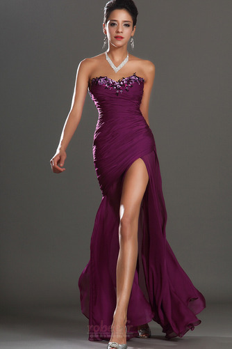Robe de bal Sans Manches Col en Cœur Taille chute Milieu Glamour - Page 1