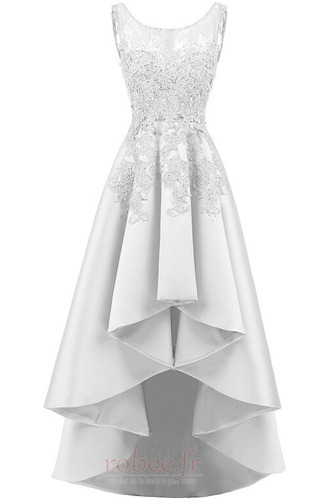 Robe de bal Soie Asymétrique Naturel taille Couvert de Dentelle - Page 10