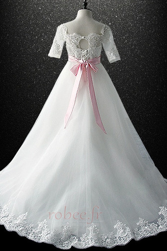 Robe de fille de fleur Cérémonie Laçage Orné de Nœud à Boucle - Page 5
