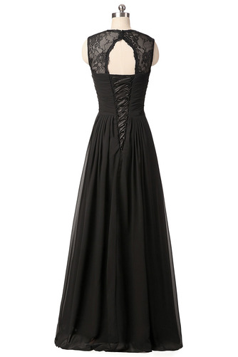 Robe de demoiselle d'honneur crêper Naturel taille Chaussez A-ligne - Page 5