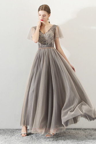 Robe de bal Longueur Cheville a ligne Fête Luxueux Drapé Laçage - Page 4