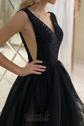 Robe de soirée Poire Corsage Avec Bijoux Printemps Drapé Sans Manches - Page 5