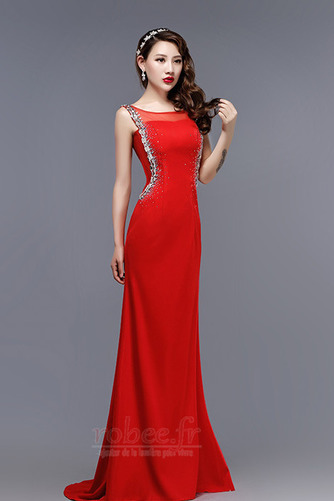 Robe de soirée Sirène Naturel taille À la masse Soie Fourreau Avec Bijoux - Page 6