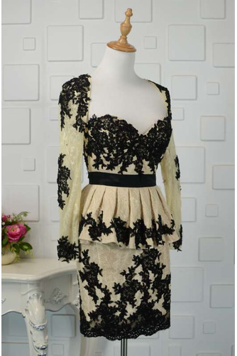 Robe mères Manche Longue Trou De Serrure Couvert de Dentelle - Page 2