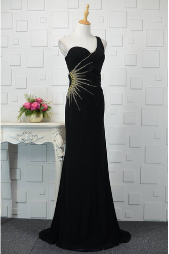 Robe de bal Sexy semi-couverte Train de petit Une épaule A-ligne - Page 2
