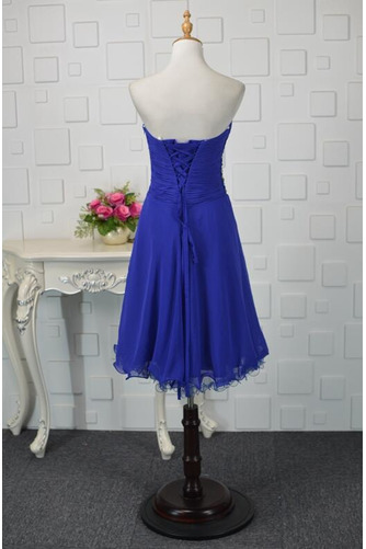 Robe de soirée Longueur de genou Sans Manches Fourreau pli col coeur - Page 3