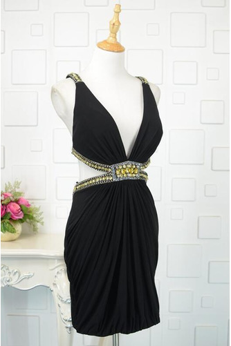 Robe de bal Dos nu Serré Drapé Été Longueur de genou Sans Manches - Page 3