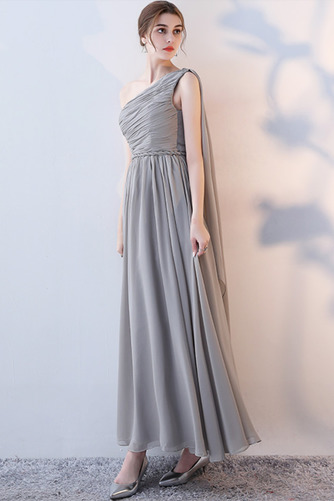 Robe de demoiselle d'honneur Laçage Sans Manches Mousseline A-ligne - Page 11