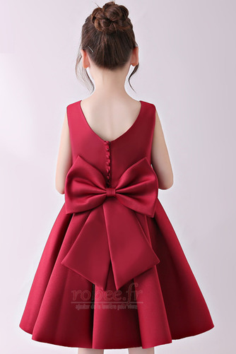Robe de fille de fleur Sans Manches Norme Satin Nœud à Boucles - Page 3