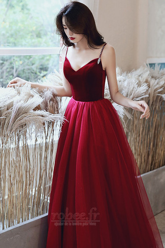 Robe de bal Multi Couche Velours Balançoire Sans Manches Fête - Page 5