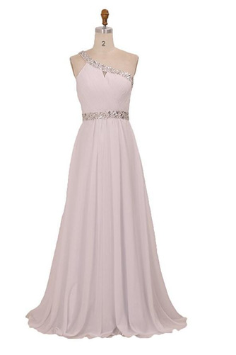 Robe de demoiselle d'honneur Luxueux Une épaule A-ligne Naturel taille - Page 1