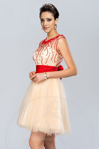 Robe de bal Courte Satin Glamour Naturel taille Fête Nœud à Boucles - Page 3