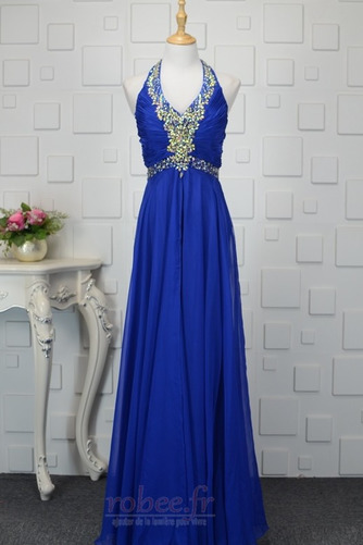 Robe de bal Dos nu Train de balayage Fourreau pli A-ligne Col en V - Page 1