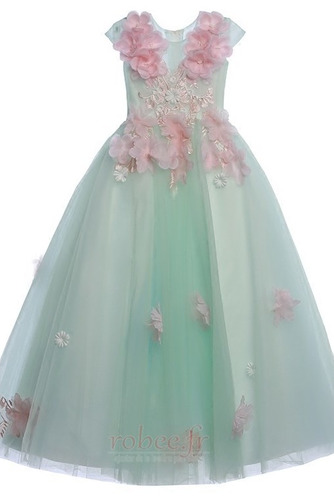 Robe de fille de fleur Tulle a ligne Naturel taille Formelle - Page 6