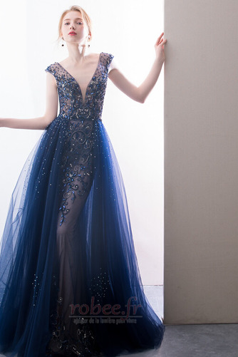 Robe de soirée Manche Courte Manquant Automne Cristal A-ligne - Page 4