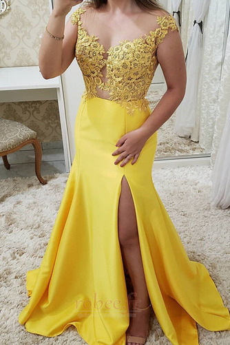 Robe de soirée Naturel taille Norme Sans Manches Satin Moderne - Page 3