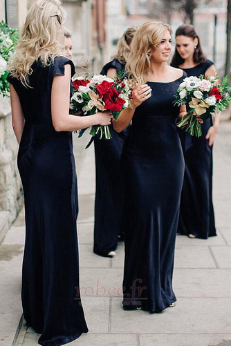 Robe de demoiselle d'honneur Drapé Près du corps Fermeture à glissière - Page 1