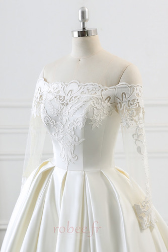 Robe de mariée Pomme Elégant Naturel taille Laçage A-ligne Chapelle - Page 5