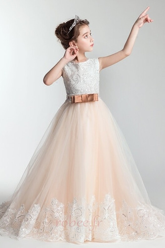 Robe de fille de fleur Train de petit Sans Manches aligne Médium - Page 5