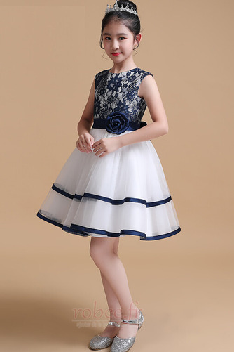 Robe de fille de fleur Orné de Rosette Dentelle Sans Manches - Page 4