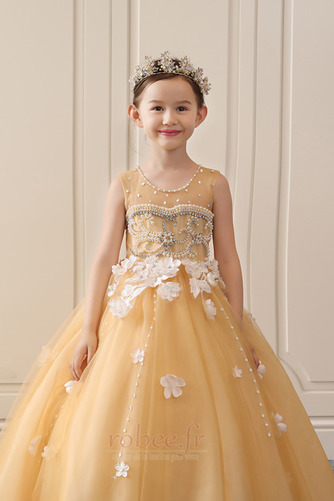 Robe de fille de fleur Train de balayage Montrer Naturel taille - Page 3