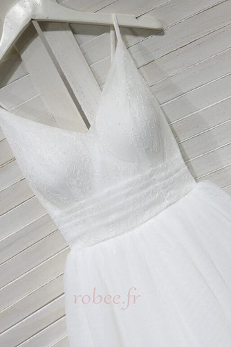 Robe de mariée Médium Dentelle Laçage Elégant Sans Manches Longueur Mollet - Page 3