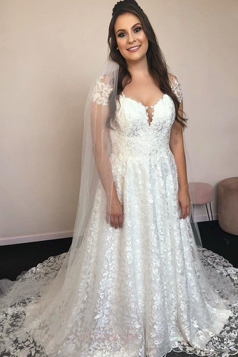 Robe de mariage Manche Courte De plein air Mancheron Dentelle - Page 1