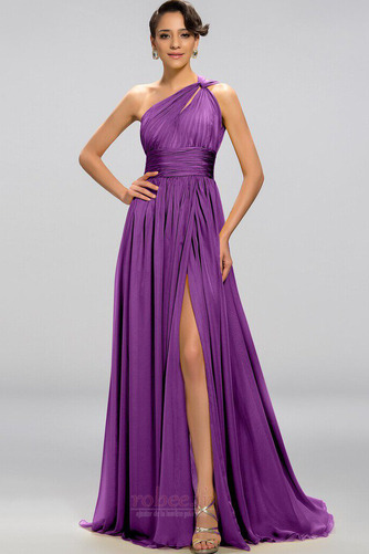 Robe de soirée Sexy A-ligne Mousseline Drapé Sans Manches Dos nu - Page 11
