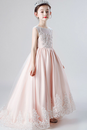 Robe de fille de fleur Naturel taille Tulle Longue A-ligne Perlé - Page 3