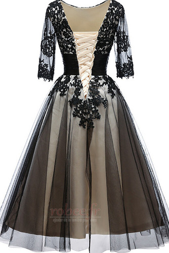 Robe de soirée Vente Manche Aérienne Lacez vers le haut Naturel taille - Page 6