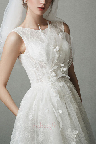 Robe de mariée Simple Col Bateau Drapé A-ligne Naturel taille - Page 4